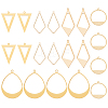 BENECREAT 20Pcs 5 Style Brass Pendants KK-BC0009-93-1