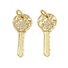 Brass Micro Pave Cubic Zirconia Pendants KK-C114-01G-1