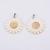 White Shell Pendants SSHEL-L008-36P-2