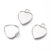 Non-Tarnish 304 Stainless Steel Pendant Cabochons Settings for Fashion Jewelry LS-X-STAS-M283-01P-A-1