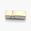 Tarnish Resistant Mixed Styles Glazed or Matte Rectangle 304 Stainless Steel Magnetic Bracelet Clasps STAS-I011-05B-2