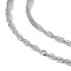201 Stainless Steel Singapore Chain Necklace for Men Women NJEW-P268-A26-1X5-2