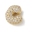 Brass Micro Pave Cubic Zirconia Beads KK-P290-61G-C-1