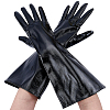 1 Pair PU Leather Long Whole Finger Gloves AJEW-CL0005-12B-1