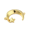 Brass Micro Pave Clear Cubic Zirconia Connector Charms FIND-Z041-16G-2