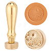 Golden Plated Brass Stamps DIY-WH0349-161A-1