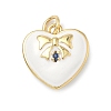 Brass Micro Pave Cubic Zirconia Charms KK-C156-20G-02-1