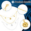 4Pcs 2 Colors Sun Moon Star Alloy Boot Strap Chains FIND-AB00062-4