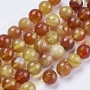 Natural Striped Agate/Banded Agate Beads Strands G-P364-14-8mm-1