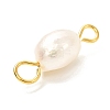 Natural Cultured Freshwater Pearl Beads Links Connectors X1-PALLOY-JF00941-02-1
