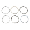 6Pcs Round Glass & CCB Beads Stretch Bracelets for Women BJEW-JB12676-1