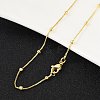 Brass Satellite Chains Necklace for Women NJEW-P265-05G-3