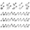 40Pcs 10 Style Tibetan Style Alloy European Dangle Charms MPDL-SC0001-06-1