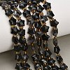Natural Larvikite Beads Strands G-Z080-A29-8mm-1
