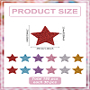 180Pcs 6 Colors EVA Glitter Powder Stickers DIY-LP0001-16-2