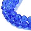 Electroplate Transparent Glass Beads Strands EGLA-I018-FA04-3