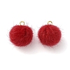 Faux Mink Fur Covered Pendants DIY-WH0401-92B-2