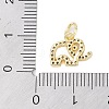 Rack Plating Brass Cubic Zirconia Charms KK-Z060-12G-3