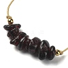 Natural Garnet Chips Braided Bead Bracelets BJEW-JB09851-01-3