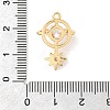 Brass Micro Pave Clear Cubic Zirconia Pendants KK-F916-20G-3