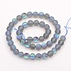 Round Synthetic Frosted Moonstone Beads Strands G-M209-01-2