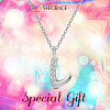 SHEGRACE Rhodium Plated 925 Sterling Silver Initial Pendant Necklaces JN908A-5