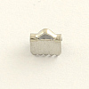 Tarnish Resistant Stainless Steel Ribbon Crimp Ends LS-STAS-Q187-03-2