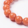 Natural Mashan Jade Beaded Stretch Bracelet BJEW-P207-15-6mm-2