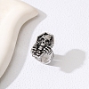 Tibetan Style Alloy Plain Band Rings PW-WG44667-02-3