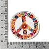 Flower with Peace Acrylic pendants OACR-B018-03-3