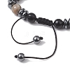 3Ocs Natural Mixed Gemstone Beads Braided Bead  Bracelets BJEW-JB13195-5