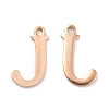 Ion Plating(IP) 304 Stainless Steel Alphabet Charms STAS-H122-J-RG-1