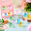  24Pcs 6 Colors Rabbit Luminous Resin Display Decorations DJEW-TA0001-07-5