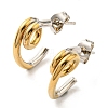 PVD Vacuum Plating 304 Stainless Steel Knot Stud Earrings for Women EJEW-F319-02GP-2