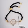 Fashionable Exquisite Brass Crystal Rhinestone Link Slider Bracelets IF1103-2-1