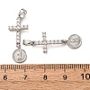 Religion Brass Pave Clear Cubic Zirconia Pendants CU-CBA40F6-01P-3