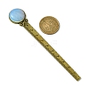 Round Tibetan Style Retro Alloy Bookmark Rulers AJEW-JK00264-3