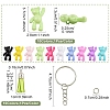 DIY Acrylic Bear Pendant Keychian Making Kits DIY-YW0013-17-3