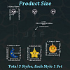 3Pcs 3 Styles Floating Silicone & Plastic Display Decorations AJEW-GF0013-34-2