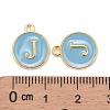 Golden Plated Alloy Enamel Charms X-ENAM-S118-04J-3