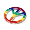 Rainbow Color Printed Acrylic Pendants OACR-B006-01B-3