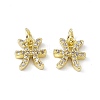 Real 18K Gold Plated Brass Micro Pave Clear Cubic Zirconia Charms KK-E068-VB411-12-2