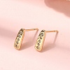 Teardrop Brass Micro Pave Clear Cubic Zirconia Stud Earrings LS-EJEW-H180-26G-1