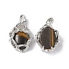 Natural Tiger Eye Pendants G-P484-03P-01-2