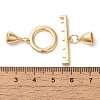 Brass Micro Pave Clear Cubic Zirconia Toggle Clasps KK-N254-77G-4