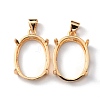 Brass Basket Pendant Setting with Prongs Mounting KK-WH0031-32G-02-2