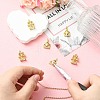 6Pcs 2 Styles Ferris Wheel & Castle Brass Micro Pave Cubic Zirconia Pendants KK-CJ0005-74-5