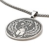 201 Stainless Steel Pendant Necklaces NJEW-M212-01F-ASP-1