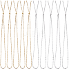 10Pcs 2 Colors 2.5MM 304 Stainless Steel Paperclip Chain Slider Necklace Making STAS-SC0021-16-1
