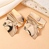 Iron Irregular Mirror Statement Stud Earrings LZ8927-2